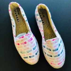 Manebí multicolored tweed espadrilles, Sz. 39